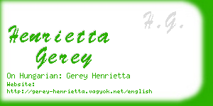 henrietta gerey business card